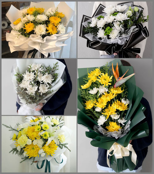 江苏南通通州区二甲镇余西社区白事花束代送